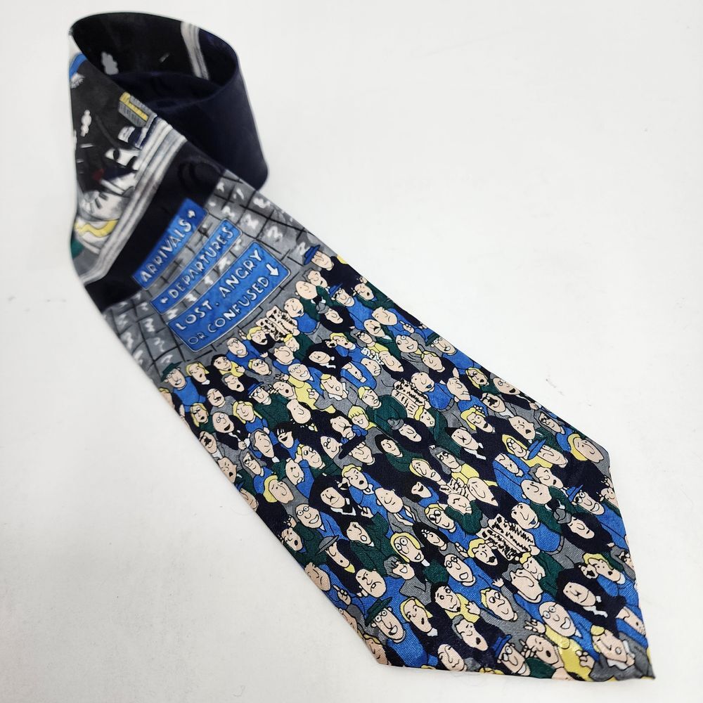 A. Rogers Tie Airport Arrivals Departures Pilot Plane‎